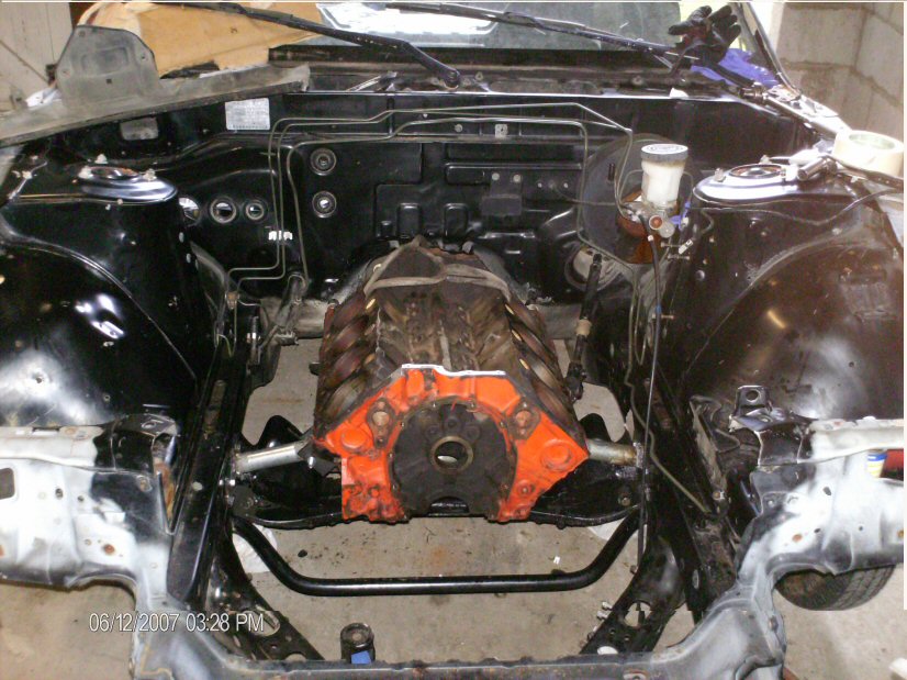 chevy 350 swap in progress! - S-Chassis.com